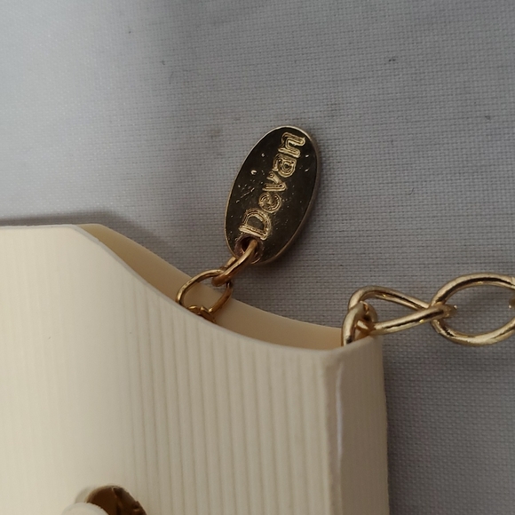 Devan aqua blue gold chain necklace and  earing set - Picture 4 of 4